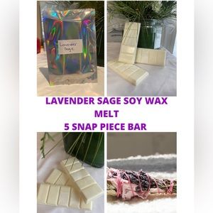 Lavender Sage Scented 5 Piece Snap Bar Wax Melt